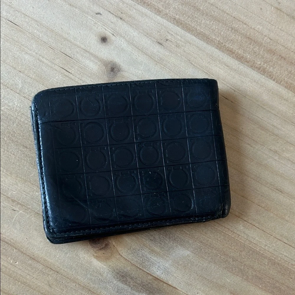 Salvatore Ferragamo Vintage Black Soft Leather Bifold Wallet
